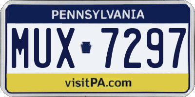 PA license plate MUX7297