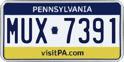 PA license plate MUX7391