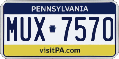 PA license plate MUX7570