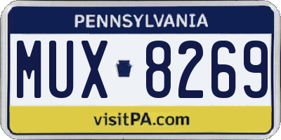 PA license plate MUX8269