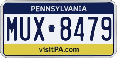 PA license plate MUX8479