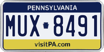 PA license plate MUX8491