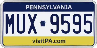 PA license plate MUX9595