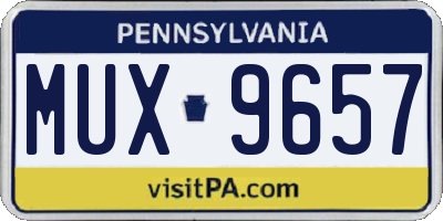PA license plate MUX9657