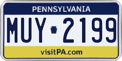 PA license plate MUY2199