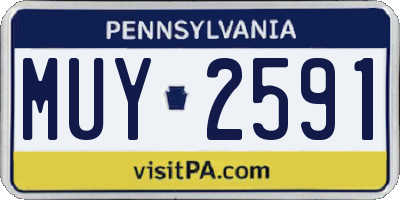 PA license plate MUY2591