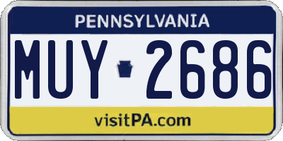 PA license plate MUY2686