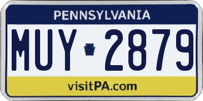 PA license plate MUY2879