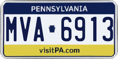 PA license plate MVA6913