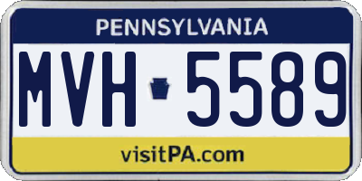 PA license plate MVH5589