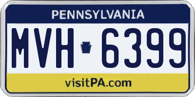 PA license plate MVH6399
