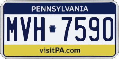 PA license plate MVH7590