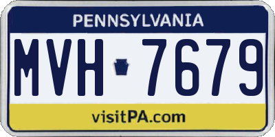 PA license plate MVH7679