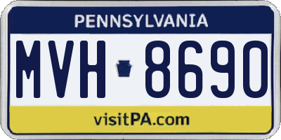 PA license plate MVH8690