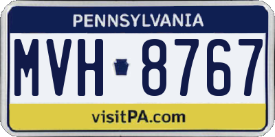 PA license plate MVH8767