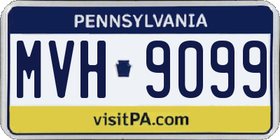 PA license plate MVH9099