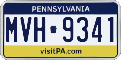 PA license plate MVH9341
