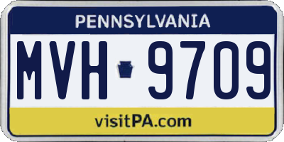 PA license plate MVH9709