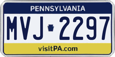 PA license plate MVJ2297