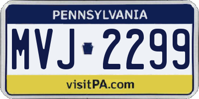 PA license plate MVJ2299