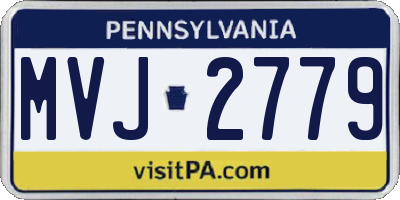 PA license plate MVJ2779