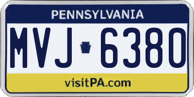 PA license plate MVJ6380