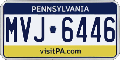 PA license plate MVJ6446