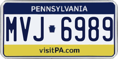 PA license plate MVJ6989