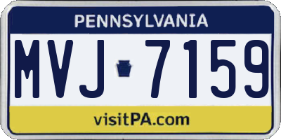 PA license plate MVJ7159