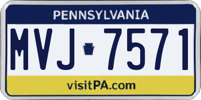 PA license plate MVJ7571