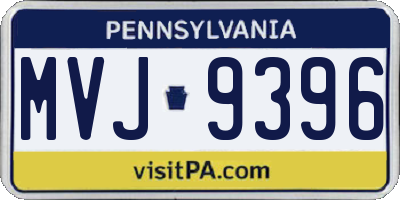 PA license plate MVJ9396