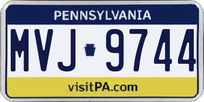 PA license plate MVJ9744