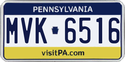 PA license plate MVK6516