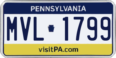 PA license plate MVL1799