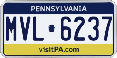 PA license plate MVL6237