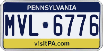 PA license plate MVL6776
