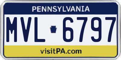 PA license plate MVL6797