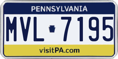 PA license plate MVL7195
