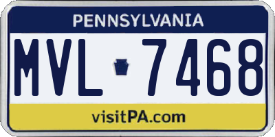 PA license plate MVL7468