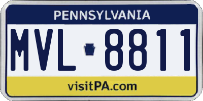 PA license plate MVL8811