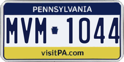 PA license plate MVM1044