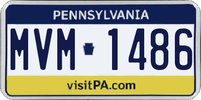 PA license plate MVM1486