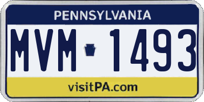 PA license plate MVM1493