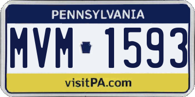 PA license plate MVM1593