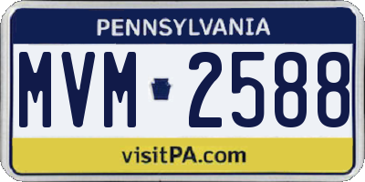 PA license plate MVM2588