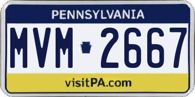PA license plate MVM2667