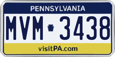 PA license plate MVM3438