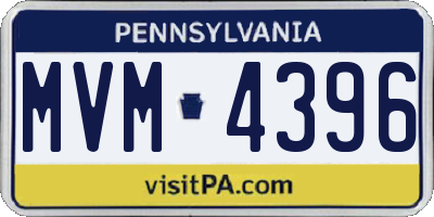 PA license plate MVM4396