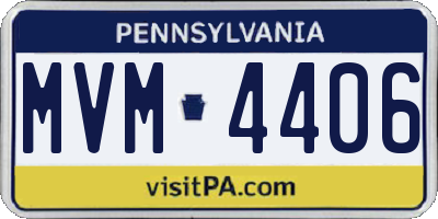 PA license plate MVM4406