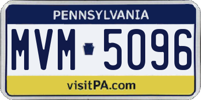 PA license plate MVM5096